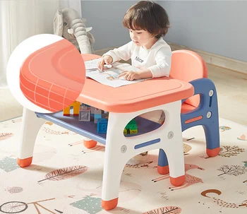 Vaikų rašomasis Stalas Darželio Plastikiniai Stalo Žaislas mokymosi Stalas Ir Kėdė Nustatyti Studentų Stalas Ir Kėdė Vaikams Lentelė
