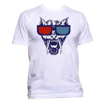 2019 Nauja, vyriški Marškinėliai Tigras Akiniai 3D Dimensijos T-Shirt Mens Moterų Unisex Mados Šūkis Pateikti Įdomus Print T-Shirt
