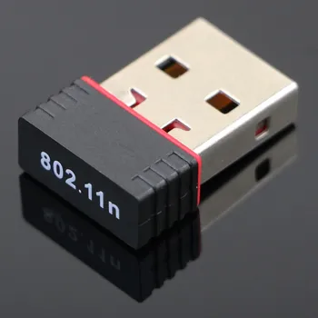 100vnt 150M Mini USB bevielio WiFi signalo siųstuvas USB Adapteris RTL8188 MT7601 aux vaizdo