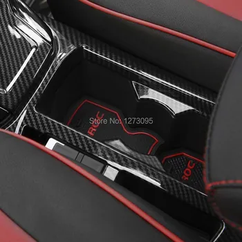Dėl 2017 2018 Audi/Vw T-ROC T ROC Juoda ABS Priekiniai Konsolė Vandens Puodelio Laikiklio Dangtelį Erdvinio Rėmo Dangtis Automobilio Aksesuaras