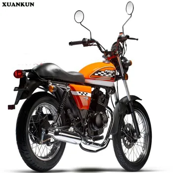 XUANKUN Cafe Racer 125/200 Motociklų Electroplated Torpeda Išmetimo Vamzdis Duslintuvo Visas