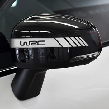 2vnt Automobilių Lipdukai galinio vaizdo Veidrodis lipdukai WRC FIA World Rally Champ Car styling Priedai 20cm*2cm