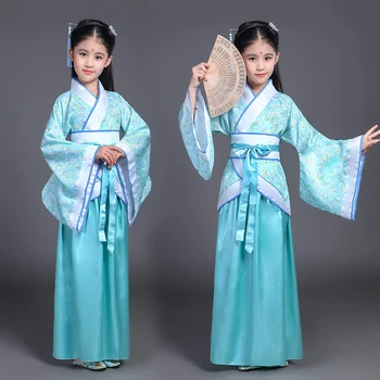 2019 Nekilnojamojo Tiesioginio Pardavimo Vaikų Antikos Septynių Pasakų Princesė Sijonas Zither Veiklos Suknelė Han Imperial Concubine