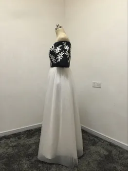 Naujas Atvykimas nuo peties Balta nėrinių vakare chalatai 2020 Ilgą vakarinę suknelę-Line Oficialų suknelė vestido de festa longo