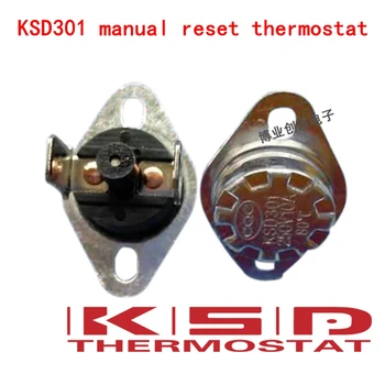 5vnt KSD301/KSD303 60C 60 Laipsnių Celsijaus Rankinis atstatymas Termostatas Normaliai uždaras (NC) Temperatūros jungiklis, Temperatūros kontrolė