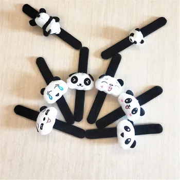 Panda Pliušinis Snap Žiedas Vaikų Žaislas Apyrankę Apdailos Riešo Curl Berniukas ir Mergaitė Dovana