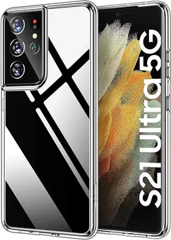 Samsung Galaxy S21 S21 Plius S21 Ultra Ultra Plonas Aišku, Minkštos TPU atsparus smūgiams Atveju, Samsung Galaxy S20 Ventiliatorius Edition