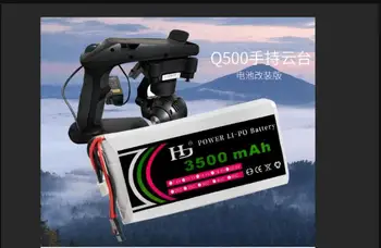 11.1 V 3500MAH 8C 3S Rc Lipo Baterijos Gimbal Mount Baterija YUNEEC Q500 4k Quadcopter nuotolinio valdymo pultelis