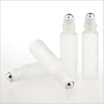 5ML matinio stiklo butelis, plieno kamuolys roll akių kremas, kvepalai,eteriniai aliejai/lūpų blizgesys/medaus odos priežiūros kosmetikos