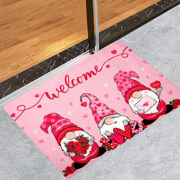 2021 linksmos Valentino Dienos Gnome Dekoratyvinis Doormats Patalpų ir Lauko Įėjimo Vonios kambarys Słomianka Ne Slydimo Kilimėliai Sveiki!