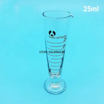 1pc/daug 5ml į 2000ml Stiklinis matavimo cilindras su pažymėtais masto linijos, absolventas, kūgio formos puodeliai Labware