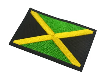 Jamaikos Vėliavos, Siuvinėta Emblema Rasta Jamaikos Rastafarian Nacionalinės Pleistras Taktinis Pleistras Kablio Kilpa Ženklelis Lopai