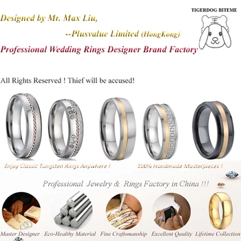Dizaineris 2 g 14K rose gold 6mm vestuvių juostoje pora žiedus pora jo ir autorystė meilės aljanso titano papuošalai, žiedai moterims