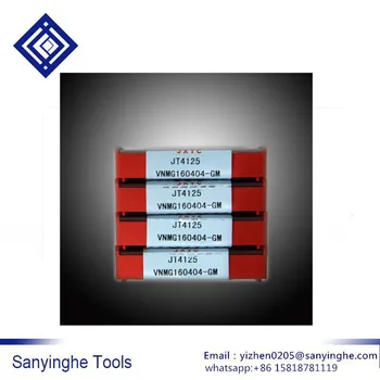 Aukštos kokybės VNMG160404-GM JT4125 karbido tekinimo, karpymo įrankiai cnc įterpti (10PCSlots)