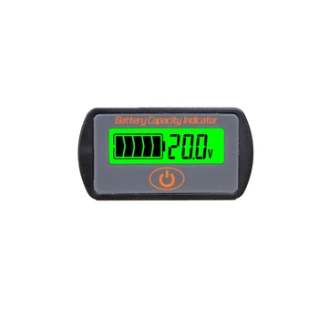 12V/24V Reguliuojamas LCD Automobilinis Švino-Rūgšties Ličio Baterija Voltmeter Įtampos Testeris Touch 