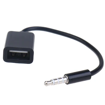 3.5 mm Automobilinį MP3 Male AUX Garso Kištuko Lizdą, USB 2.0 Moterų Keitiklio Kabelį, Laidą
