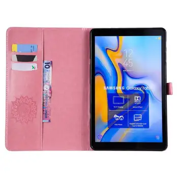 Mados PU odos Case Cover For Samsung Galaxy Tab A2 2018 10.5 colio T590 T595 T597 SM-T590 Funda tablet atveju+Filmas+Rašiklis