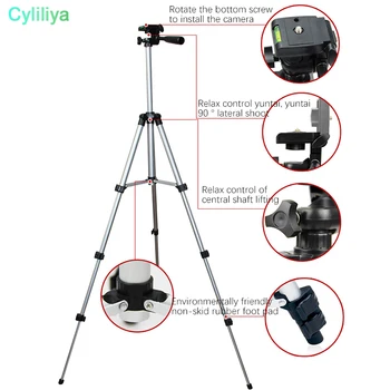 DHL 20PCS Ištraukiamas Nešiojamų Trikojis Stovas Reguliuojamas vaizdo Kameros Mini Projektorius 35cm-105cm (Spalva: Juoda)