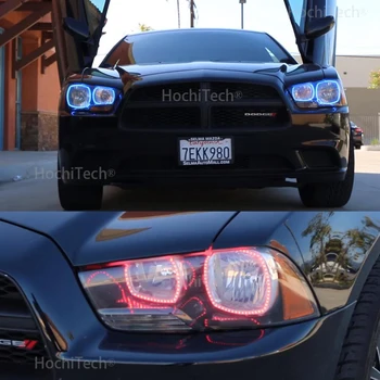 Automobilių Auto Halo Žiedai Medvilnės Žibintai LED Angel Eyes RGB Automobilių Stilius Dodge Įkroviklis SXT Plius 2011-Angel Eyes Halo Žiedas rinkinys