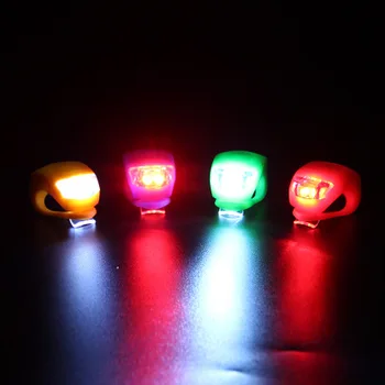 Silikono Dviratį LED Šviesos Priekiniai Galiniai Varantys Šviesos diodų (LED Flash Saugos Šviesos Dviračių Lempos Įspėjamieji Žibintai Su Baterija Dviračių Priedai