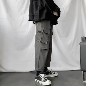 NiceMix Kulkšnies Ilgio Krovinių Kelnės Vyrams Streetwear Juoda Hip-Hop Kelnės Vyrams Drabužius 2020 Krovinių Poilsiu Vyrų Kelnės Streetwear Atsitiktinis T