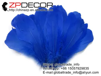 ZPDECOR Plunksnų 100vnt/daug Vertus Pasirinkite Premuim Kokybės Royal Blue Žąsų Nagoire Didmeninė Plunksnų galvos Apdangalai