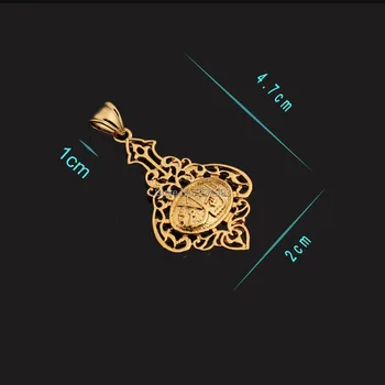 Ethlyn Dievas aukso pakabukas musulmonų daiktų, Madingų Moterų/ Vyrų Dovana Parduoti Aukso Spalvos Islamo Karoliai, Pakabučiai, P62