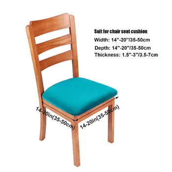 1Pcs Sidabro Kietas Kvadratinių Pagalvėlė Padengti Spalvotų Tampus Valgomojo Kėdės Apima Spandex Viešbutis Kėdės Sėdynės Pagalvėlės Raštas