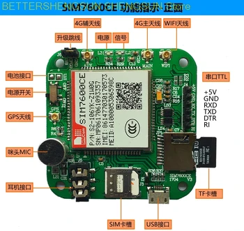4G modulio Netcom SIM7600CE valdybos paramos WIFI balso 7100CMIFI paramos GPS TF Kortelė