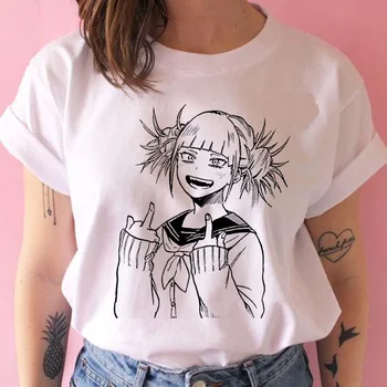 Nauji moteriški marškinėliai 2020 Anime Juokinga Viršų Moteriška T-shirt Harajuku Kawaii 90s Japonijos Drabužius Vasarą, O-kaklo Ponios Marškinėliai Topai