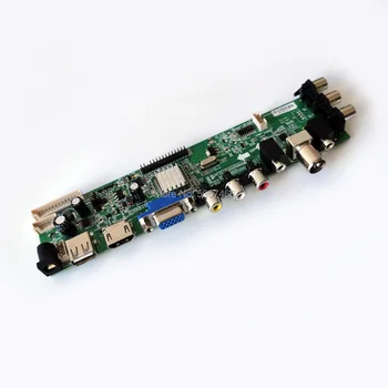 Signalas skaitmeninis DVB-T LCD valdiklio plokštės rinkinys matrica tinka M190E1/M190E2/M190E3/M190E5 1280*1024 4CCFL 30 Pin LVDS USB, VGA, AV