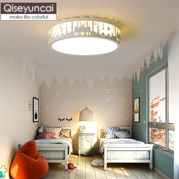 Qiseyuncai Vaikų kambarys animacinių filmų, pasakų pilį lubų lempa kūrybos minimalistinis miegamasis berniukas mergaitė kambario apšvietimo