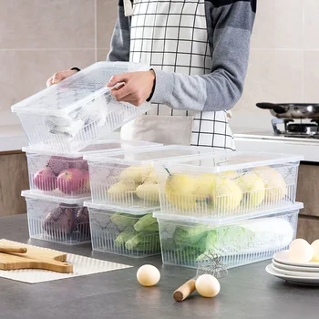Šaldytuvas Maisto Produktų Laikymo Dėžutė Virtuvės Reikmenys Organizatorius Šviežių Daržovių Lauke Kiaušinių Laikiklį Didina Konteinerių Sandėliavimo Krepšiai