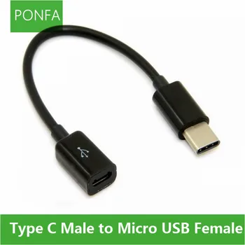 USB 3.1 C Tipo Male Jungtis Micro USB 2.0 Moteris Duomenų Adapterio Kabelis, skirtas USB 3.1 C Tipo sąsaja Planšetinio kompiuterio ir Mobiliojo ryšio Telefono