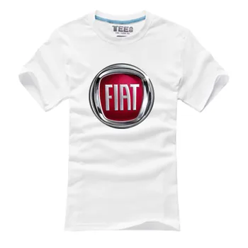 Vasaros Fiat logotipas marškinėliai medvilnės atsitiktinis trumparankoviai marškinėliai