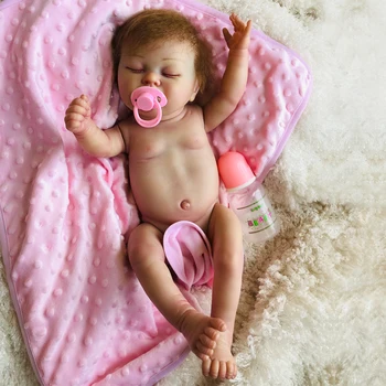 Nekilnojamojo bebes atgimsta lėlės 50cm aukštos kokybės Silikono Boneca Atgimsta Brinquedos mados Baby girl Lėlės vaikų diena, 