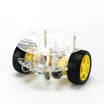 1Set 2WD Mini Turas dviaukštis Protingas Robotas Automobilių Važiuoklės 