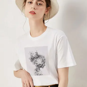 Kpop Viršūnes Marškinėlius Modernistas Sexy Panele Plunksna Drugelis derlius T-shirt Moterims, Trišakiai Drabužius korėjos Stiliaus Estetinių Trumpas Rankovės