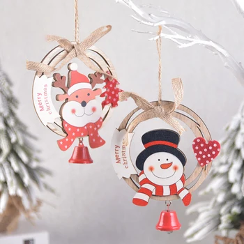 Mediniai Laišką Kalėdų Ornamentu Santa Sniego Elnių Varpelių Pakabukas Šaliai Dekoro