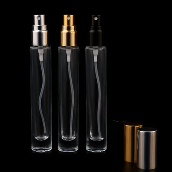 10 ML skaidraus cilindro formos buteliai, kvepalai butelius, stiklinius butelius, purškimo buteliai, buteliai, kvepalų buteliukai, kamuolys butelių.