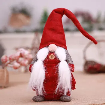 Kalėdų Senelio Lėlės Animacinių Filmų Gražus Audinys Meno Kalėdos Žaislas Prekių Santa Elf Apdailos Dovana Vakarienė Naujųjų Metų Namų Reikmenys