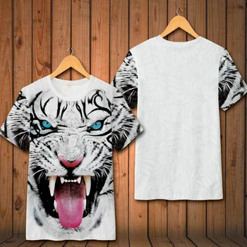 Kūrybos gyvūnų modelio išskirtinį 3d spausdinimo trumpas rankovės marškinėliai Vasaros 2019 Naujos kokybės minkštas kvėpuojantis sklandžiai marškinėliai vyrams, S-6XL