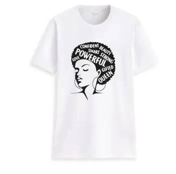 Juoda Merginos Yra Saulėgrąžos Spausdinti Moterys T-shirt Mergina Plaukų Grafinis Tee Juokinga Femme T-marškinėliai trumpomis Rankovėmis Harajuku Mujer Camisetas