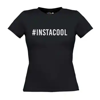 T-marškinėliai Moterims Instacool Hashtag Socialinės Po Cool Naujos Kartos Mados 2 S