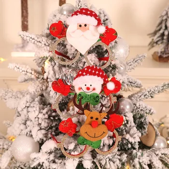 Kalėdų Akinius Kalėdos Šalis Dekoro Rekvizitai Santa Claus Sniego Pakabukas Kalėdų Ornamentu Naujųjų Metų Dovanos Žaislas