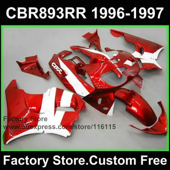 ABS gamyklos lauktuvės dalys, HONDA CBR900RR 96 97 CBR 893RR 1996 1997 raudona balta motociklo CBR 893 purvasargiai
