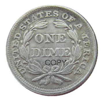 MUMS Laisvę Sėdi Bulvarinis 1860 P/S Sidabro Padengtą Kopijuoti Monetas