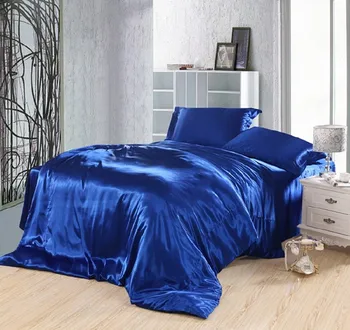 Royal blue patalynės komplektas įrengti šilko paklodės satino super king size karalienė antklodė antklode padengti dviguba lovatiesės doona 4pcs 6pcs