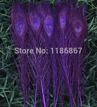 Nemokamas pristatymas tamsiai violetinė dažytos povo plunksna 100vnt/lot ilgis 25 - 30 cm, 10-12 colių povas vestuvių puošmena šaliai dekoro