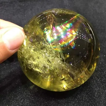 2019 karšto 1pcs 60MM Natūralus geltonasis crystal healing kamuolys natūralių kristalų reiki healing namų puošybai Nemokamas pristatymas